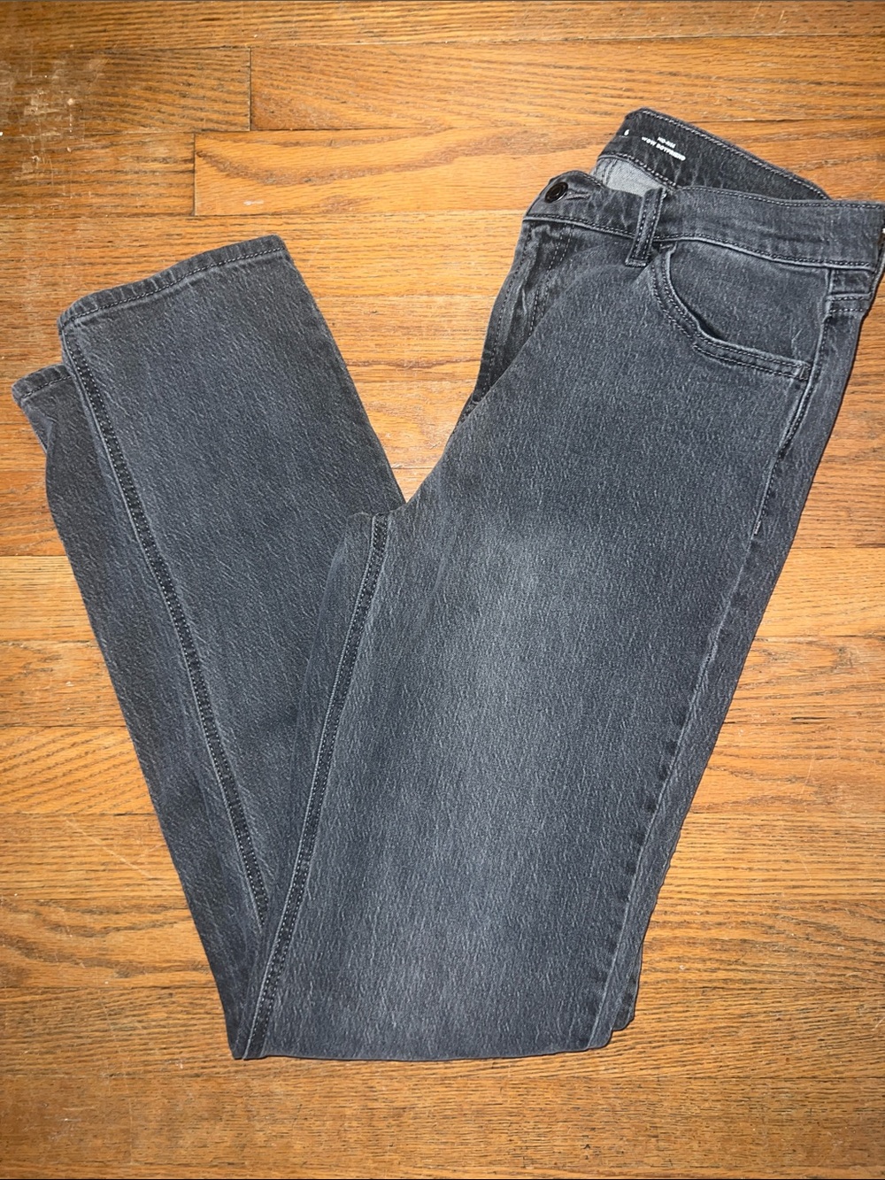 Old Navy Wow Boyfriend Jeans Faded Black Charcoal High Waisted Cut Sz 6